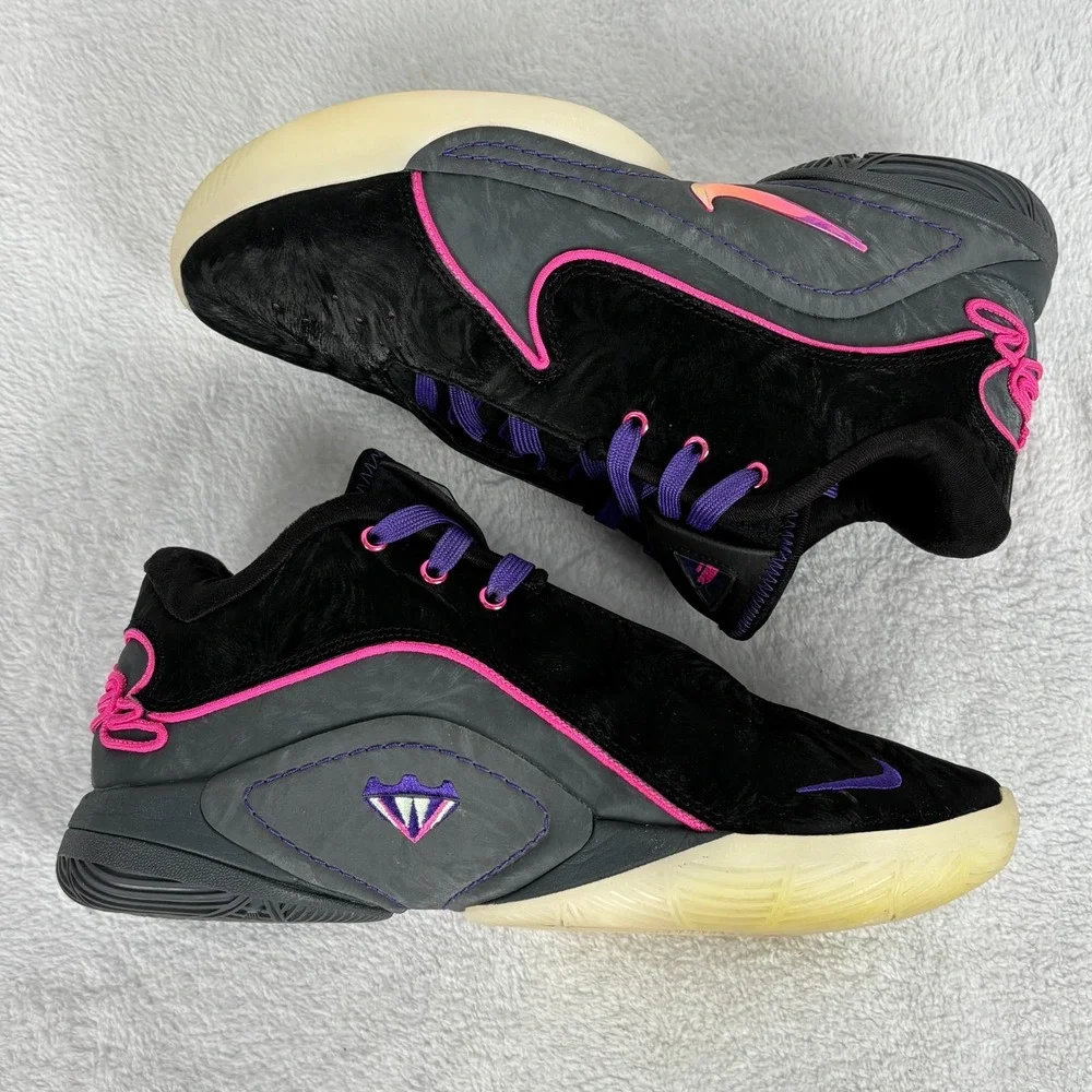 Nike LeBron 22 Blacklight Men's 6‎ FZ1094-001 Black Pink Glow Basketball Shoes